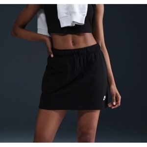 Nike Sportswear Womens Black Club Fleece Pull‎ On Skirt Size XXL NWT